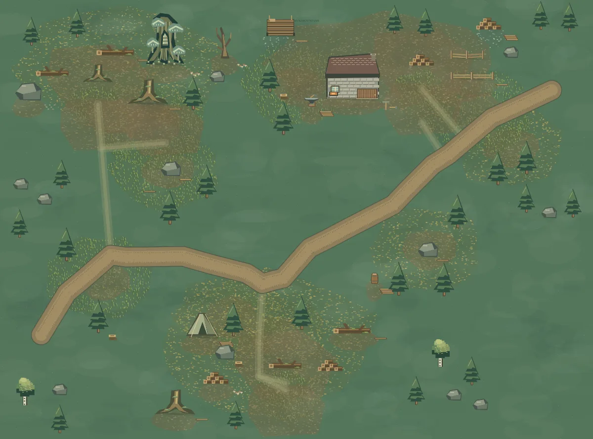 Mapa okolicy: Prześwit Pod Korzeniami