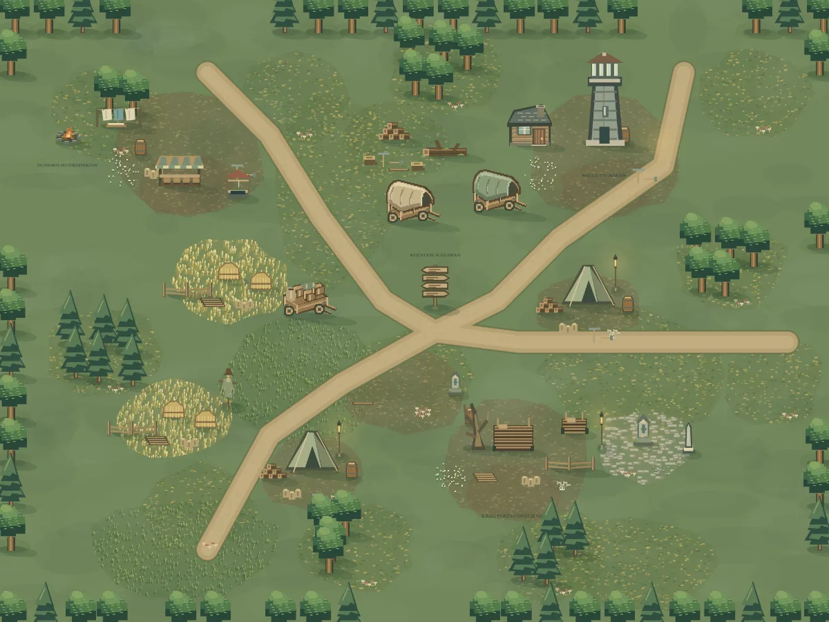 Mapa okolicy: Rozstaje Karawan