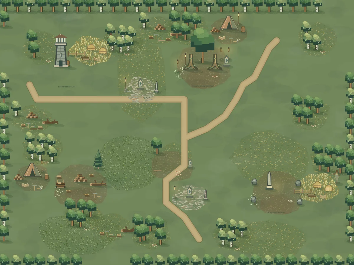 Mapa okolicy: Gęstwina Wilków